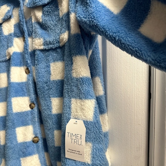 🆕 Time and Tru Women’s Faux Shearling Shacket XXL - Picture 9 of 14